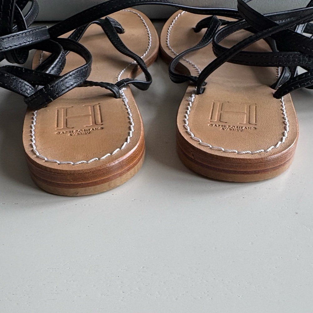 Vero Cuoio Black and Tan Sandals Minimalist Design